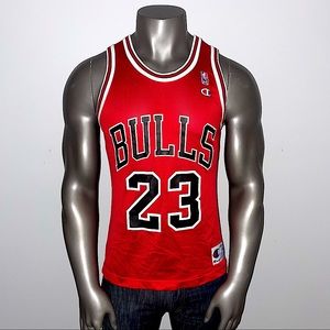 Vintage Champion Chicago Bulls Michael Jordan Men’s Medium (40) Red Jersey USA